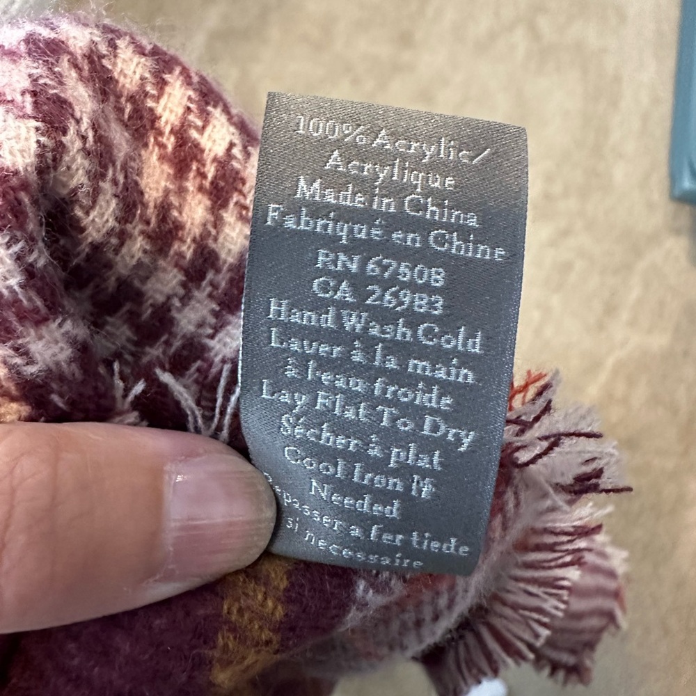 Vince Camuto Plaid and Houndstooth Scarf - Picture 9 of 9